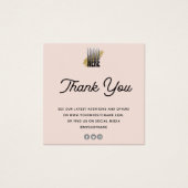 Merci de carte de bijoux avec logo Blush (Devant)
