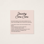 Merci de carte de bijoux avec logo Blush (Dos)