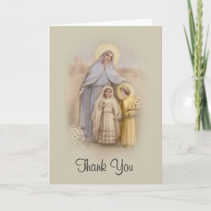 Merci de carte de communion de la catholique