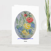 Merci de carte de poème (Dos)