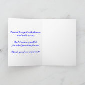 Merci de carte de poème (Intérieur)