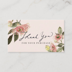 Merci de Carte de visite rose Floral