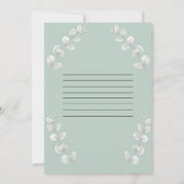 Merci de carte de voeux vert feuille rétro (Dos)