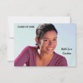 Merci de Carte photo de graduation du cadre floral (Dos)