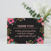 Merci de Carte photo de graduation du cadre floral (Debout devant)