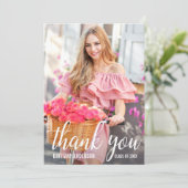 Merci de Carte photo moderne de graduation (Debout devant)