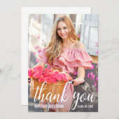 Merci de Carte photo moderne de graduation (Devant / Derrière)