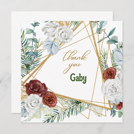 Merci de carte plat (Devant / Derrière)