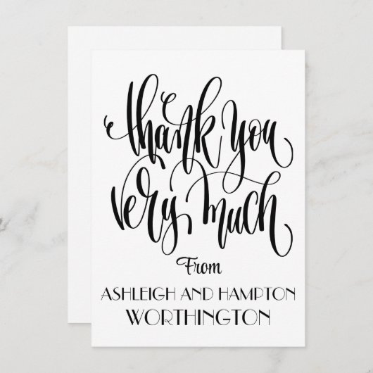 Merci de carte plat (Devant / Derrière)