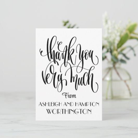 Merci de carte plat (Debout devant)