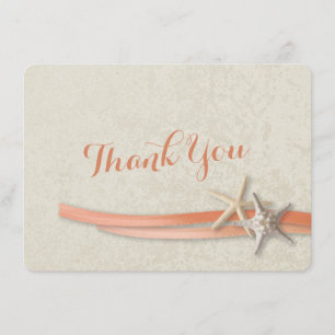 Merci de carte plat Starfish et Ribbon
