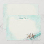 Merci de carte plat Starfish et Ribbon (Devant / Derrière)