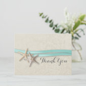 Merci de carte plat Starfish et Ribbon (Debout devant)