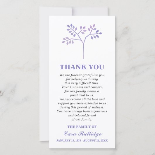 Merci de cérémonie commémorative d'arbre de (Devant)