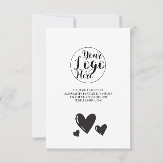 Merci de commande de coeur de script de signature  (Dos)