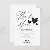 Merci de commande de coeur de script de signature (Devant / Derrière)