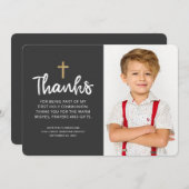 Merci de communion Gold Photo Moderne (Devant / Derrière)