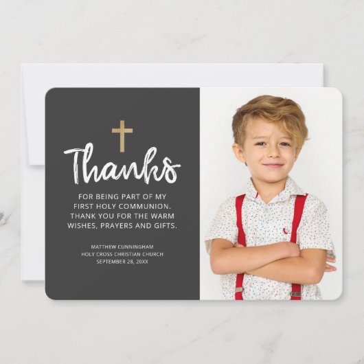 Merci de communion Gold Photo Moderne (Devant)