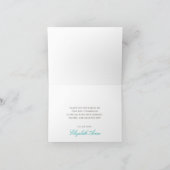 Merci de communion turquoise de la première croix  (Intérieur)