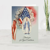 Merci de condoléance béni par drapeau de Vierge (Devant)