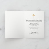 Merci de condoléance béni par drapeau de Vierge (Intérieur)