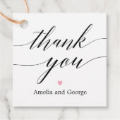 Merci DE COULEUR MODIFIABLE Étiquette Script moder (Devant)