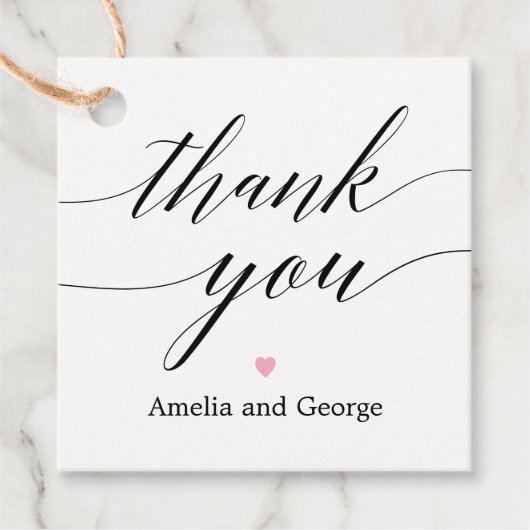 Merci DE COULEUR MODIFIABLE Étiquette Script moder (Devant)