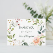 Merci de courre florale d'aquarelle moderne (Debout devant)