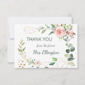 Merci de courroie florale d'aquarelle moderne (Devant)