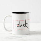 Merci de Danke dans toute tasse de langue (Gauche)