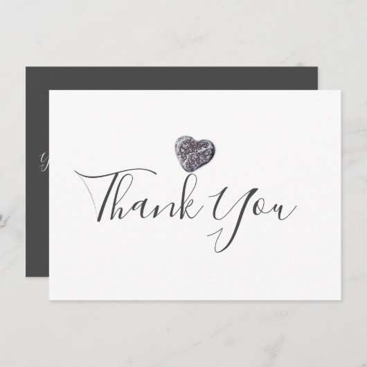 Merci de découverte du coeur de galets (Devant / Derrière)