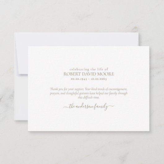 Merci de deuil en or simple (Devant)