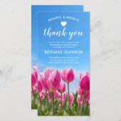 Merci de deuil | Funérailles de Tulipes roses (Devant / Derrière)