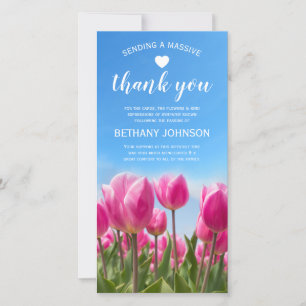 Merci de deuil   Funérailles de Tulipes roses