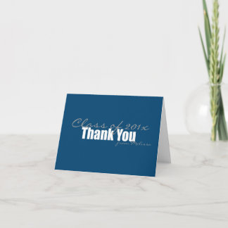 Merci de diplômé avec le nom : Bleu