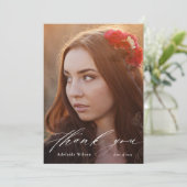 Merci de diplôme avec photo et couverture blanche (Debout devant)