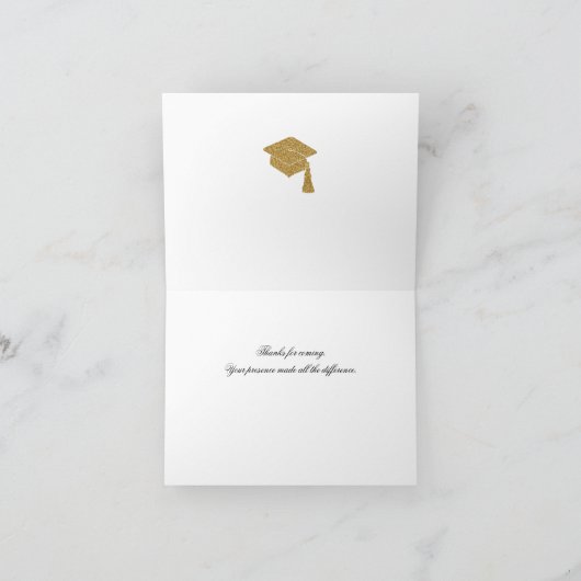 Merci de diplôme bleu classique (Intérieur)