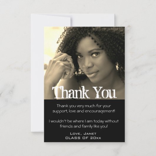 Merci de diplôme Carte photo de troisième cycle (Devant)