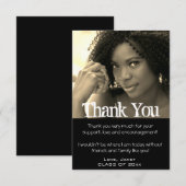 Merci de diplôme Carte photo de troisième cycle (Devant / Derrière)