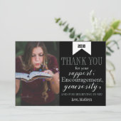 Merci de diplôme Carte photo Flèche Arrière - plan (Debout devant)