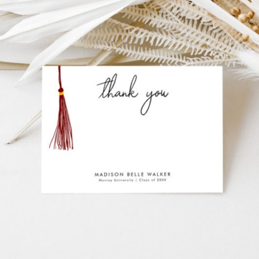 Merci de diplôme Maroon Tassel