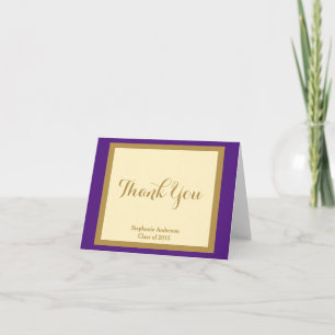 Merci de diplôme, Purple & Gold Personnalisé