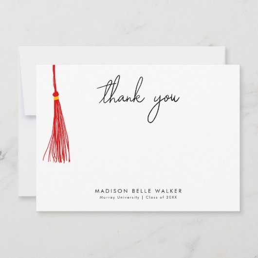 Merci de diplôme Red Tassel (Devant)