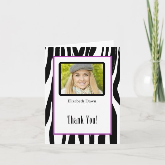 Merci de diplôme Zebra Carte photo (Devant)