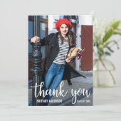 Merci de diplômes modernes Carte photo diplômé (Debout devant)