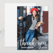 Merci de diplômes modernes Carte photo diplômé (Devant / Derrière)