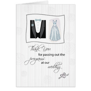 Merci de distribuer les programmes de mariage, de