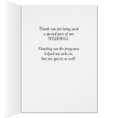 Merci de distribuer les programmes de mariage, de (Intérieur (Droit))