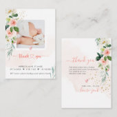 Merci de douche Faire-part de naissance H2 Blush R (Devant / Derrière)