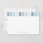 Merci de douche pour bébé bleu rayé personnalisé (Devant)